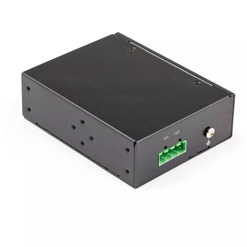 StarTech.com Pramoninis Gigabit Ethernet PoE įpurškiklis - 30W 802.3at PoE+ Midspan 48V-56V DC DIN bėgelis, maitinimas per Ethernet, -40°C iki +75°C kameroms, jutikliams, WiFi prieigos taškams