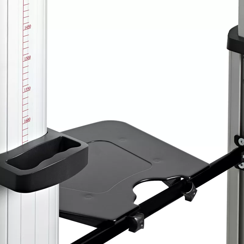 StarTech.com dvispalvis TV vežimėlis 37-60 colių VESA televizoriams iki 50 kg kiekvienam – reguliuojamo aukščio TV laikiklis, mobilus ekranų vežimėlis su įrangos lentynomis – riedantis TV stovas ant ratukų