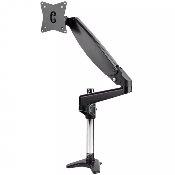 StarTech.com stalinis monitoriaus laikiklis vienam VESA ekranui iki 32 colių arba 49 colių itin plataus formato 8 kg – pilnas judesys, aukščio reguliavimas – C spaustuvas, grommet – vieno monitoriaus ranka