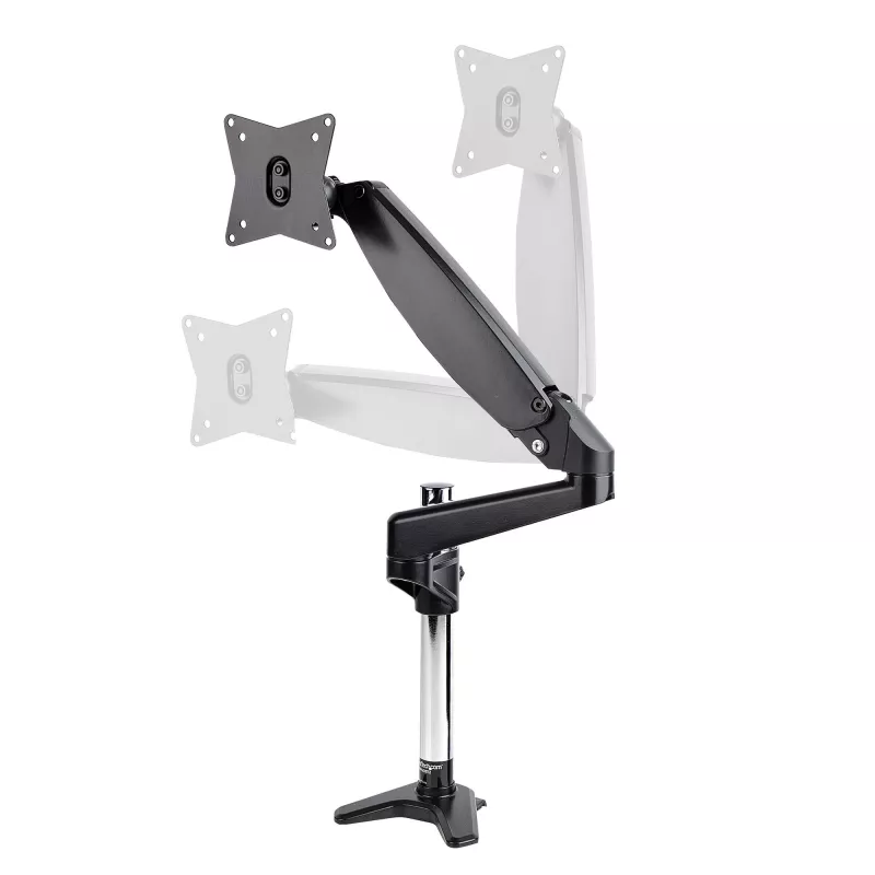 StarTech.com stalinis monitoriaus laikiklis vienam VESA ekranui iki 32 colių arba 49 colių itin plataus formato 8 kg – pilnas judesys, aukščio reguliavimas – C spaustuvas, grommet – vieno monitoriaus ranka