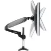 StarTech.com stalinis monitoriaus laikiklis vienam VESA ekranui iki 32 colių arba 49 colių itin plataus formato 8 kg – pilnas judesys, aukščio reguliavimas – C spaustuvas, grommet – vieno monitoriaus ranka