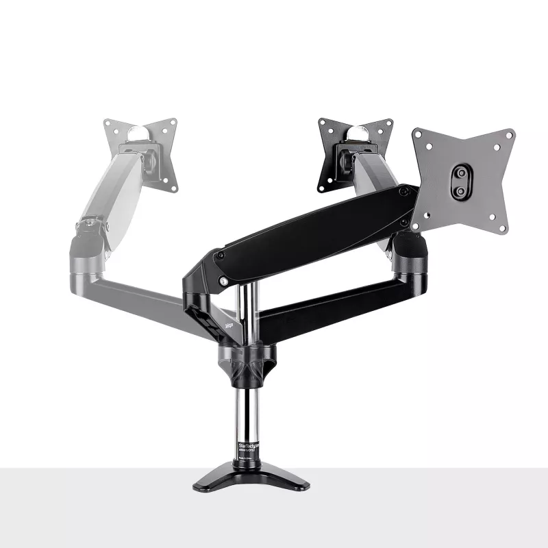StarTech.com stalinis monitoriaus laikiklis vienam VESA ekranui iki 32 colių arba 49 colių itin plataus formato 8 kg – pilnas judesys, aukščio reguliavimas – C spaustuvas, grommet – vieno monitoriaus ranka