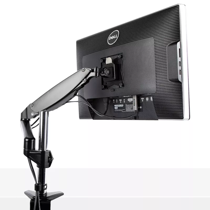 StarTech.com stalinis monitoriaus laikiklis vienam VESA ekranui iki 32 colių arba 49 colių itin plataus formato 8 kg – pilnas judesys, aukščio reguliavimas – C spaustuvas, grommet – vieno monitoriaus ranka