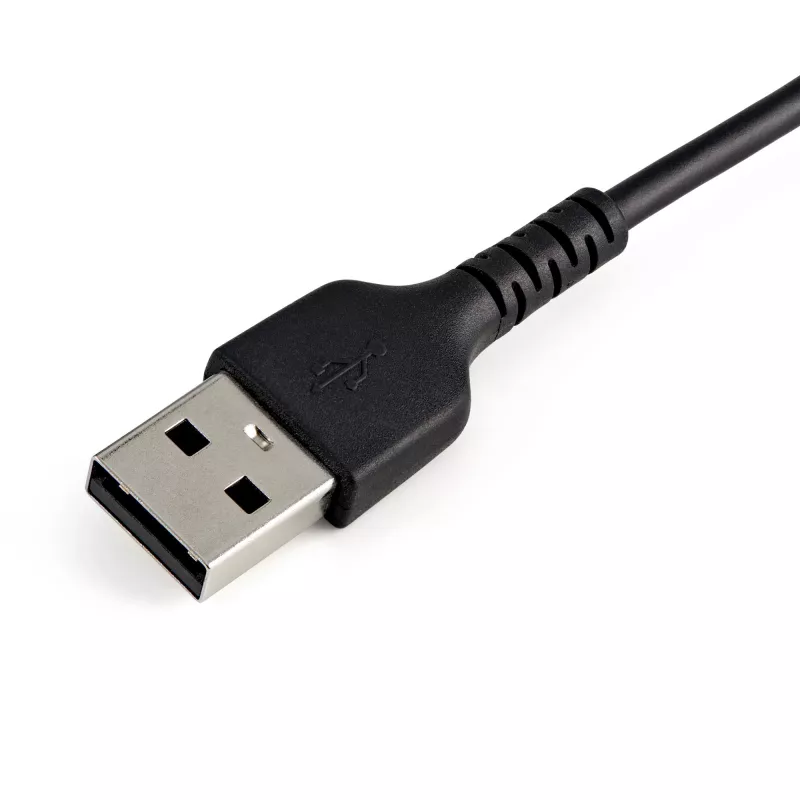 StarTech.com 12 colių (30 cm) tvirtas juodas USB-A į Lightning laidas - tvirtas armuotas aramidiniu pluoštu USB A tipo į Lightning įkrovimo/sinchronizavimo maitinimo laidas - Apple MFi sertifikuotas iPad/iPhone 12