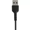 StarTech.com 12 colių (30 cm) tvirtas juodas USB-A į Lightning laidas - tvirtas armuotas aramidiniu pluoštu USB A tipo į Lightning įkrovimo/sinchronizavimo maitinimo laidas - Apple MFi sertifikuotas iPad/iPhone 12