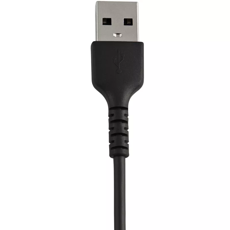 StarTech.com 12 colių (30 cm) tvirtas juodas USB-A į Lightning laidas - tvirtas armuotas aramidiniu pluoštu USB A tipo į Lightning įkrovimo/sinchronizavimo maitinimo laidas - Apple MFi sertifikuotas iPad/iPhone 12