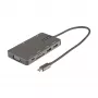 StarTech.com USB-C kelių prievadų adapteris - HDMI 4K 30Hz arba VGA kelioninis dokas - 5Gbps USB 3.0 šakotuvas (USB A / USB C prievadai) - 100W Power Delivery - SD/Micro SD - GbE - 30cm kabelis - USB C mini dokas