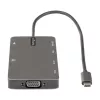 StarTech.com USB-C kelių prievadų adapteris - HDMI 4K 30Hz arba VGA kelioninis dokas - 5Gbps USB 3.0 šakotuvas (USB A / USB C prievadai) - 100W Power Delivery - SD/Micro SD - GbE - 30cm kabelis - USB C mini dokas