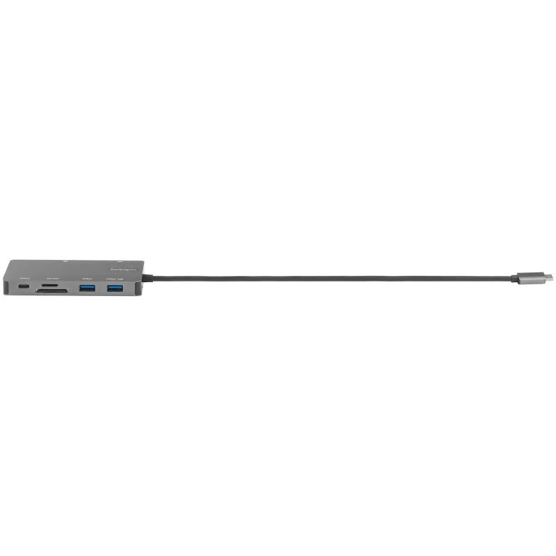 StarTech.com USB-C kelių prievadų adapteris - HDMI 4K 30Hz arba VGA kelioninis dokas - 5Gbps USB 3.0 šakotuvas (USB A / USB C prievadai) - 100W Power Delivery - SD/Micro SD - GbE - 30cm kabelis - USB C mini dokas