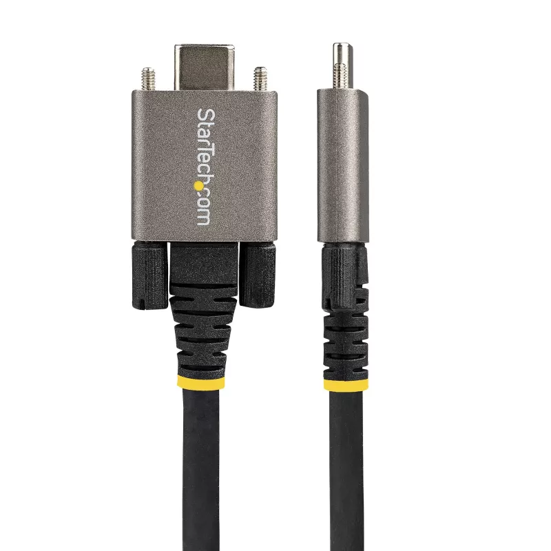 StarTech.com 50 cm šoninis varžtinis fiksavimo USB-C laidas 10Gbps - USB 3.1/3.2 Gen 2 Type-C - 100W (5A) Power Delivery įkrovimas, DP Alt režimas - dvigubas varžtinis fiksavimas