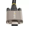 StarTech.com 50 cm šoninis varžtinis fiksavimo USB-C laidas 10Gbps - USB 3.1/3.2 Gen 2 Type-C - 100W (5A) Power Delivery įkrovimas, DP Alt režimas - dvigubas varžtinis fiksavimas