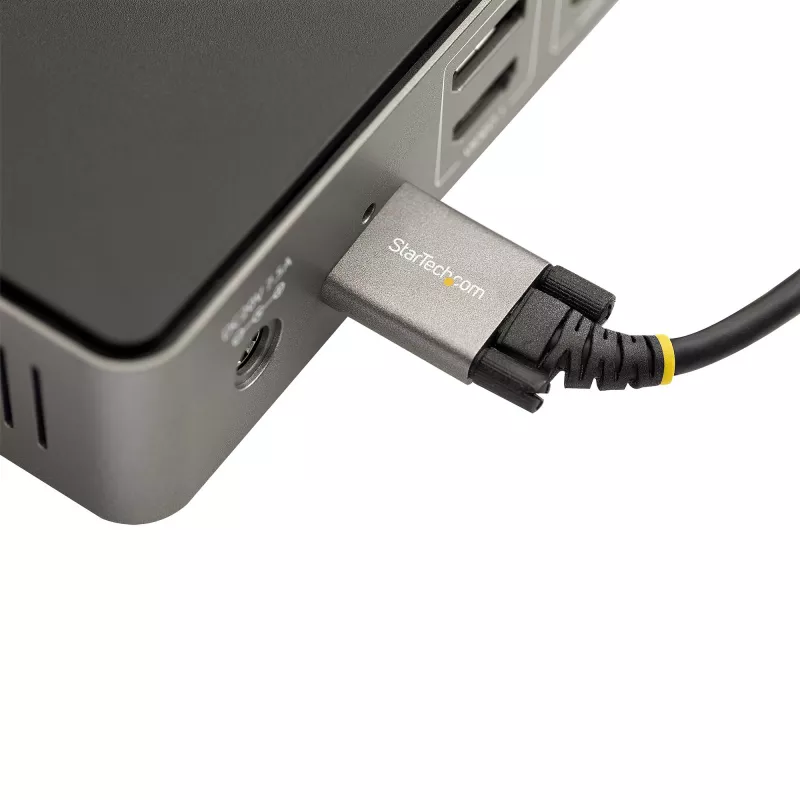 StarTech.com 50 cm šoninis varžtinis fiksavimo USB-C laidas 10Gbps - USB 3.1/3.2 Gen 2 Type-C - 100W (5A) Power Delivery įkrovimas, DP Alt režimas - dvigubas varžtinis fiksavimas
