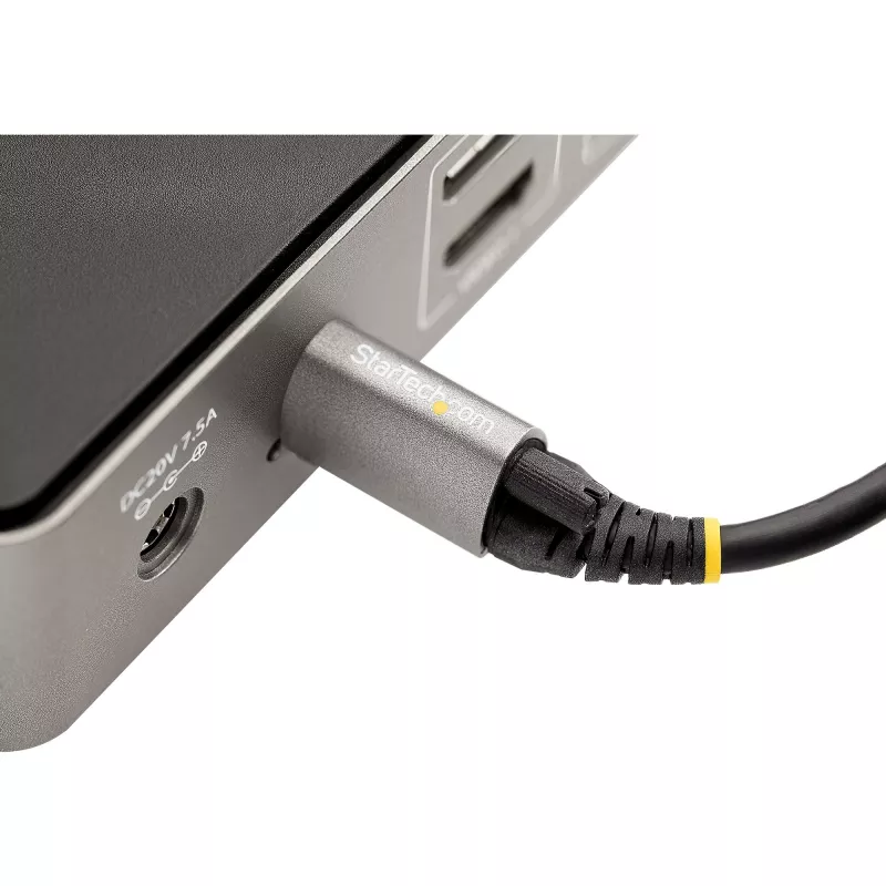StarTech.com 20 colių (50 cm) viršutinis varžtinis fiksavimo USB C laidas 10 Gbps – USB 3.1/3.2 Gen 2 Type-C laidas – 100 W (5 A) galios tiekimas, DP Alt režimas – vienas fiksavimo varžtas, USB-C įkrovimo/sinchronizavimo laidas