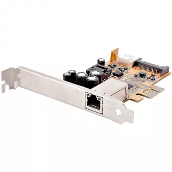 StarTech.com 1 prievado 2,5 Gbps PoE tinklo plokštė, PCIe Ethernet kortelė su RJ45, 30W 802.3at PoE NIC, skirta staliniams kompiuteriams/serveriams, tinklo PoE LAN adapteris su žemo profilio laikikliu, NBaseT, Windows/Linux