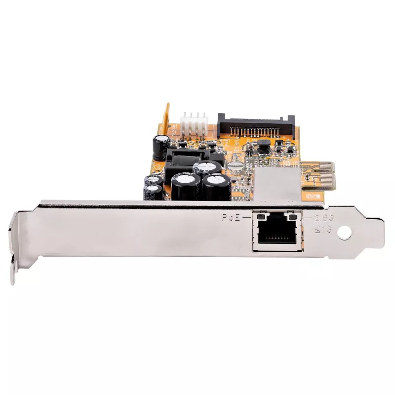 StarTech.com 1 prievado 2,5 Gbps PoE tinklo plokštė, PCIe Ethernet kortelė su RJ45, 30W 802.3at PoE NIC, skirta staliniams kompiuteriams/serveriams, tinklo PoE LAN adapteris su žemo profilio laikikliu, NBaseT, Windows/Linux