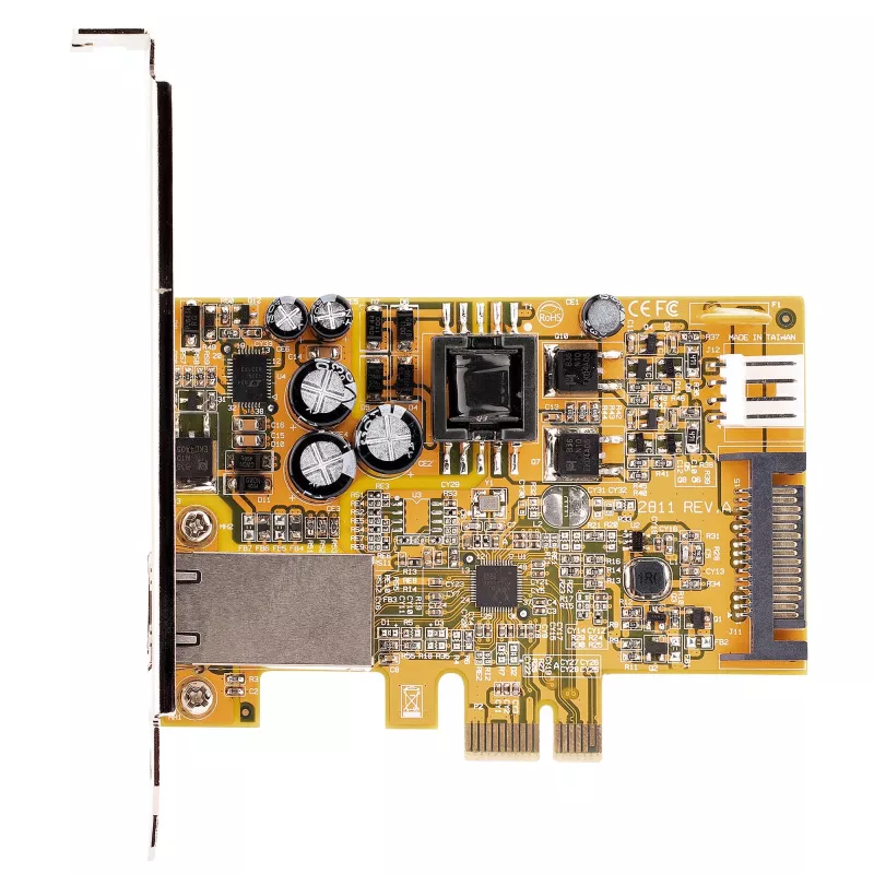 StarTech.com 1 prievado 2,5 Gbps PoE tinklo plokštė, PCIe Ethernet kortelė su RJ45, 30W 802.3at PoE NIC, skirta staliniams kompiuteriams/serveriams, tinklo PoE LAN adapteris su žemo profilio laikikliu, NBaseT, Windows/Linux