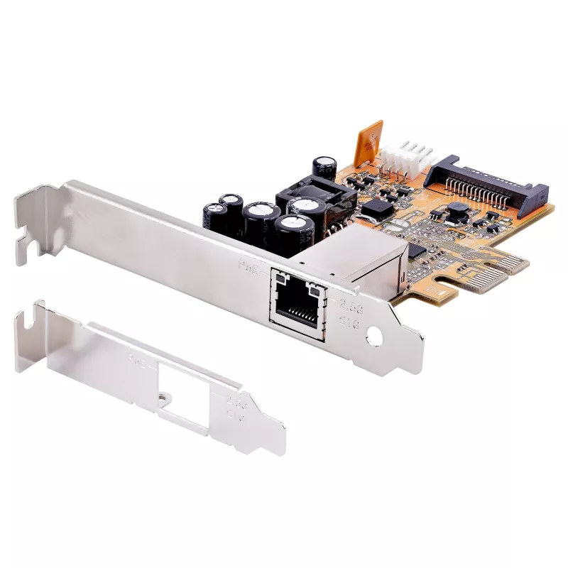 StarTech.com 1 prievado 2,5 Gbps PoE tinklo plokštė, PCIe Ethernet kortelė su RJ45, 30W 802.3at PoE NIC, skirta staliniams kompiuteriams/serveriams, tinklo PoE LAN adapteris su žemo profilio laikikliu, NBaseT, Windows/Linux
