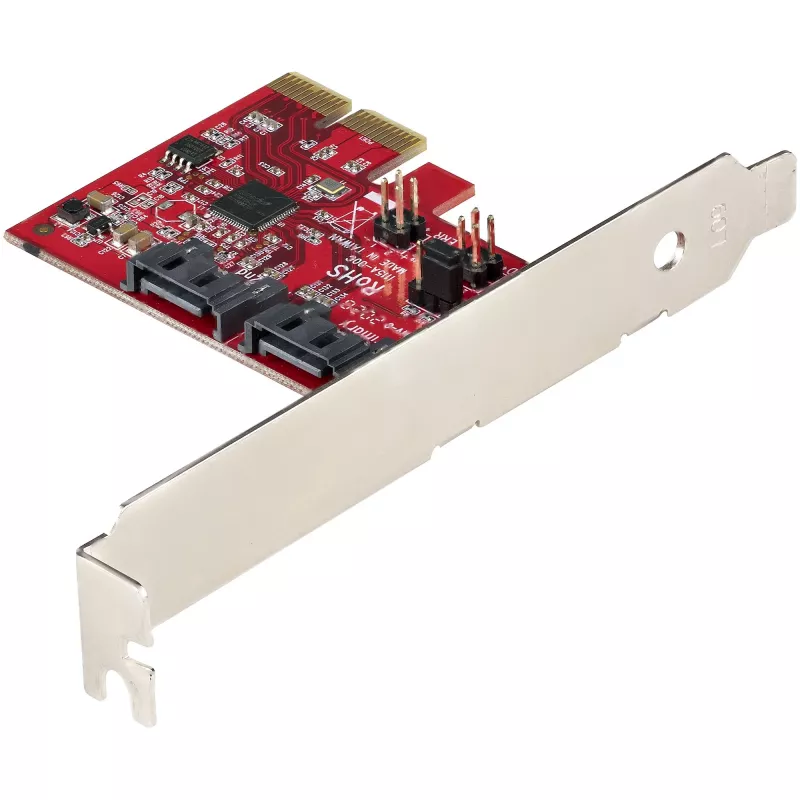 StarTech.com SATA PCIe kortelė - 2 prievadų PCIe SATA plėtinio kortelė - 6Gbps - pilnas/žemas profilis - PCI Express į SATA adapteris/valdiklis - ASM1062R SATA RAID - PCIe į SATA keitiklis
