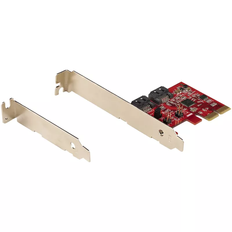 StarTech.com SATA PCIe kortelė - 2 prievadų PCIe SATA plėtinio kortelė - 6Gbps - pilnas/žemas profilis - PCI Express į SATA adapteris/valdiklis - ASM1062R SATA RAID - PCIe į SATA keitiklis