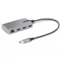 StarTech.com 3 prievadų USB šakotuvas su Ethernet - 3x USB-A prievadai - Gigabit Ethernet (RJ-45) - USB 3.0 5Gbps - maitinamas iš magistralės - 30 cm laidas - nešiojamas USB šakotuvas nešiojamam kompiuteriui su GbE
