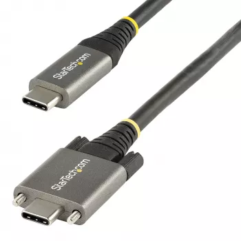 StarTech.com 1 m šoninis fiksavimo varžtais USB-C laidas, 10 Gbps, USB-IF sertifikuotas, USB 3.1/3.2 Gen 2, 100 W (5 A) PD įkrovimas, DP Alt režimas, dvigubas varžtas