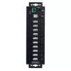 StarTech.com 10 prievadų pramoninis USB 2.0 centras, tvirtas USB mazgas su ESD 4 lygio apsauga, DIN/sienos/stalo montavimo USB-A mazgas, USB prievadų plėtiklis su užrakinamais prievadais