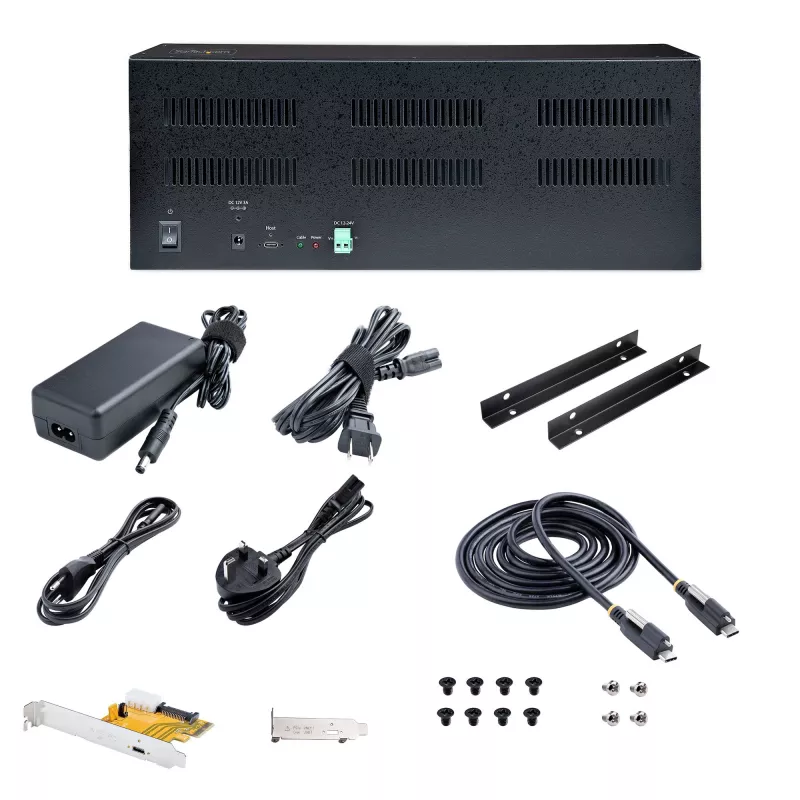 StarTech.com 4 lizdų PCIe išplėtimo korpusas su PCIe x2 pagrindinės plokštės kortele, PCIe 2.0 – 10Gbps, išoriniai PCIe lizdai staliniams kompiuteriams/serveriams, PCI Express išplėtimo dėžė/ adapteris, 4 PCIe x1 lizdai