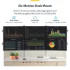 StarTech.com šešių monitorių stalinis laikiklis su skersiniu, iki 32 colių ekranams, iki 8 kg vienam, dviejų kolonų, C spaustuvas/įtvaras, reguliuojamas aukštis