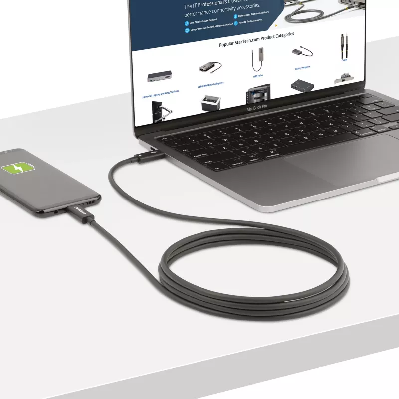 StarTech.com 2m aktyvus Thunderbolt 4 laidas, 40Gbps, 100W, 4K/8K vaizdas, Intel sertifikuotas