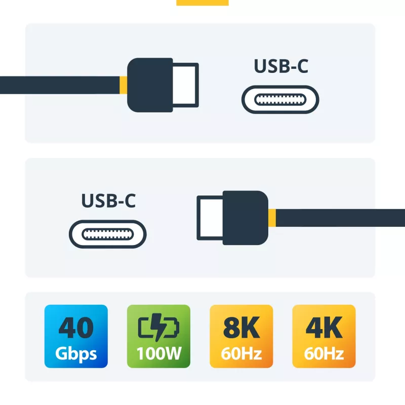 StarTech.com 2m aktyvus Thunderbolt 4 laidas, 40Gbps, 100W, 4K/8K vaizdas, Intel sertifikuotas