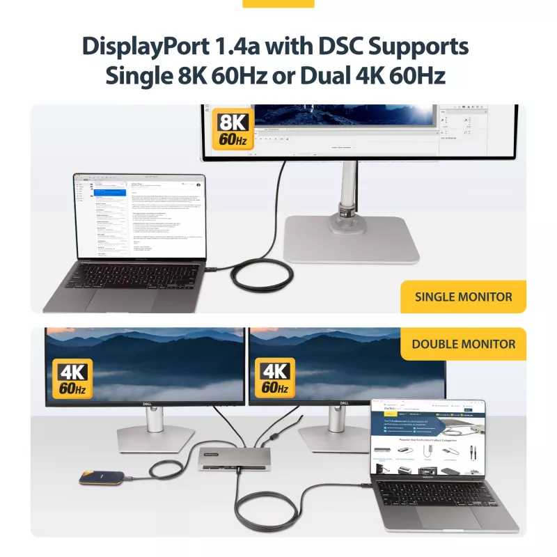 StarTech.com 2m aktyvus Thunderbolt 4 laidas, 40Gbps, 100W, 4K/8K vaizdas, Intel sertifikuotas