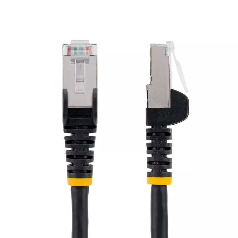 StarTech.com 10m CAT6a Ethernet kabelis - juodas - mažai dūmų, be halogenų (LSZH) - 10GbE 500MHz 100W PoE++ be užkabų RJ-45 su įtempimo mažinimo elementais S/FTP tinklo jungiamasis laidas