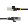 StarTech.com CAT6a Ethernet kabelis 50 cm, juodas, LSZH, 10GbE 500MHz, 100W PoE++, S/FTP, su apsauginiais gaubtais