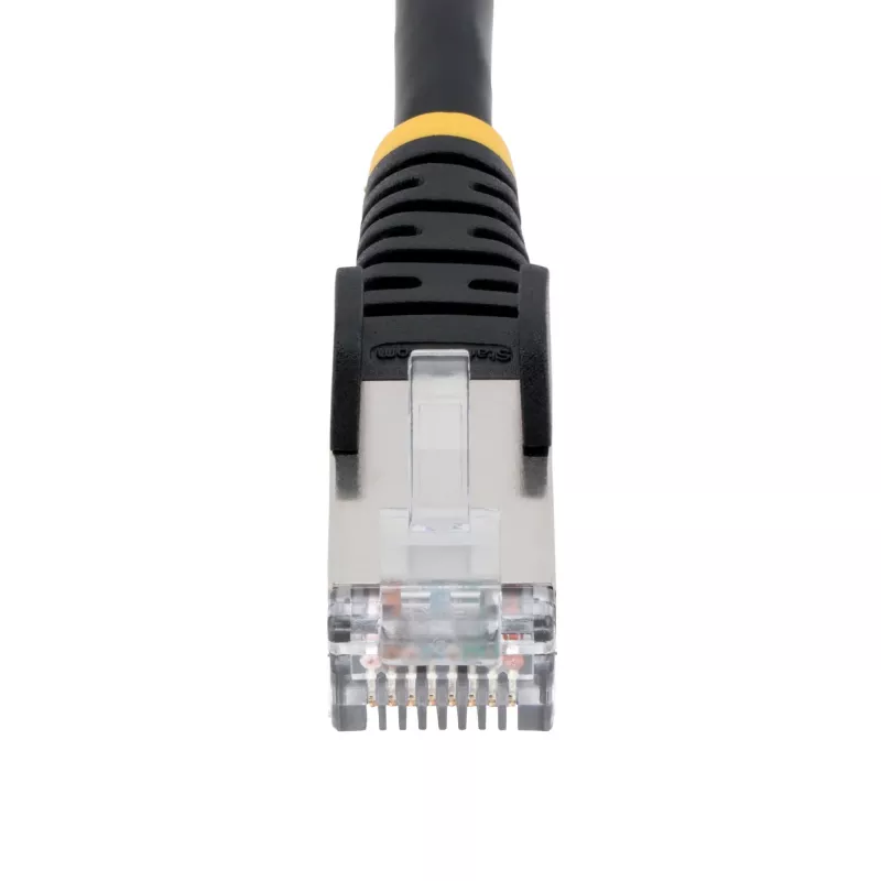 StarTech.com CAT6a Ethernet kabelis 50 cm, juodas, LSZH, 10GbE 500MHz, 100W PoE++, S/FTP, su apsauginiais gaubtais