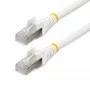 StarTech.com 1m CAT6a Ethernet kabelis - baltas - mažai dūmų, be halogeno (LSZH) - 10GbE 500MHz 100W PoE++ - apsaugotas nuo užkliuvimo RJ-45 su įtempimo mažinimu - S/FTP tinklo jungiamasis laidas