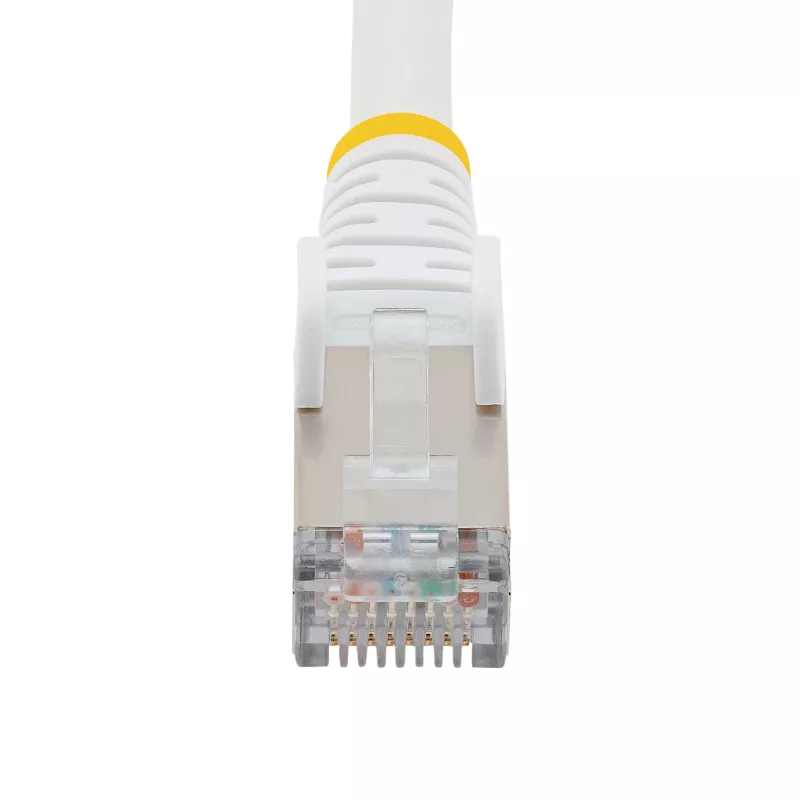 StarTech.com 1m CAT6a Ethernet kabelis - baltas - mažai dūmų, be halogeno (LSZH) - 10GbE 500MHz 100W PoE++ - apsaugotas nuo užkliuvimo RJ-45 su įtempimo mažinimu - S/FTP tinklo jungiamasis laidas