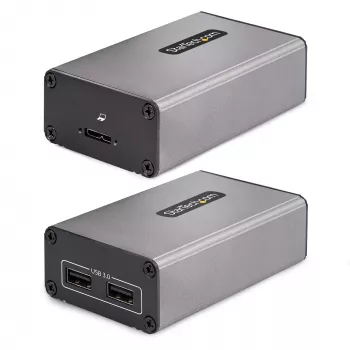 StarTech.com USB 3.0 šviesolaidinis prailgintuvas per OM3 daugiamodį šviesolaidį - LC/LC - 2x 5Gbps USB-A šakotuvas - 350 m atstumas - USB šviesolaidinis prailgintuvas