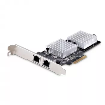 „StarTech.com 2 prievadų 10GbE PCIe tinklo adapterio plokštė, tinklo plokštė, skirta PC/serveriams, šešių greičių PCIe Ethernet plokštė su Jumbo Frame palaikymu, NIC/LAN sąsajos plokštė, 10GBASE-T ir NBASE-T“