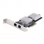 „StarTech.com 2 prievadų 10GbE PCIe tinklo adapterio plokštė, tinklo plokštė, skirta PC/serveriams, šešių greičių PCIe Ethernet plokštė su Jumbo Frame palaikymu, NIC/LAN sąsajos plokštė, 10GBASE-T ir NBASE-T“