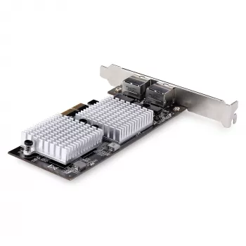 „StarTech.com 2 prievadų 10GbE PCIe tinklo adapterio plokštė, tinklo plokštė, skirta PC/serveriams, šešių greičių PCIe Ethernet plokštė su Jumbo Frame palaikymu, NIC/LAN sąsajos plokštė, 10GBASE-T ir NBASE-T“