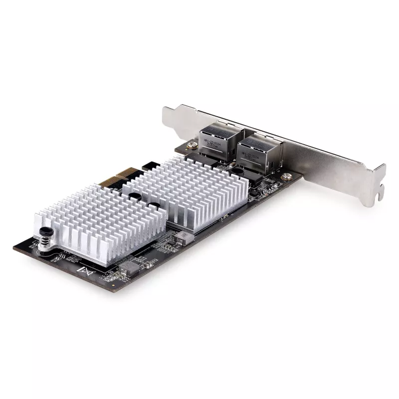 „StarTech.com 2 prievadų 10GbE PCIe tinklo adapterio plokštė, tinklo plokštė, skirta PC/serveriams, šešių greičių PCIe Ethernet plokštė su Jumbo Frame palaikymu, NIC/LAN sąsajos plokštė, 10GBASE-T ir NBASE-T“