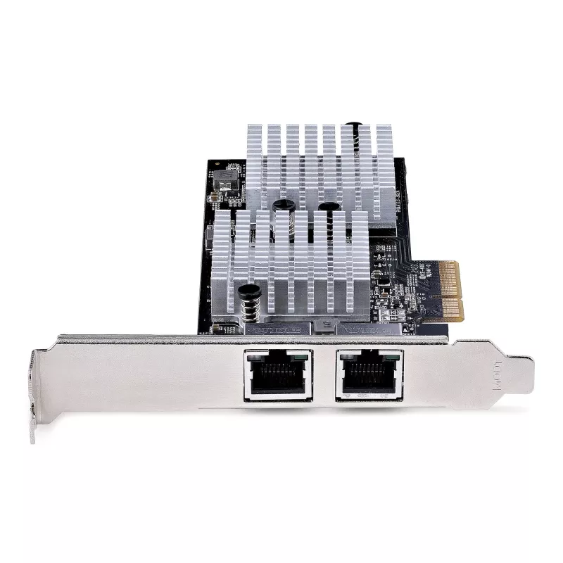 „StarTech.com 2 prievadų 10GbE PCIe tinklo adapterio plokštė, tinklo plokštė, skirta PC/serveriams, šešių greičių PCIe Ethernet plokštė su Jumbo Frame palaikymu, NIC/LAN sąsajos plokštė, 10GBASE-T ir NBASE-T“