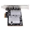 „StarTech.com 2 prievadų 10GbE PCIe tinklo adapterio plokštė, tinklo plokštė, skirta PC/serveriams, šešių greičių PCIe Ethernet plokštė su Jumbo Frame palaikymu, NIC/LAN sąsajos plokštė, 10GBASE-T ir NBASE-T“