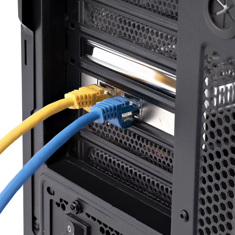 „StarTech.com 2 prievadų 10GbE PCIe tinklo adapterio plokštė, tinklo plokštė, skirta PC/serveriams, šešių greičių PCIe Ethernet plokštė su Jumbo Frame palaikymu, NIC/LAN sąsajos plokštė, 10GBASE-T ir NBASE-T“