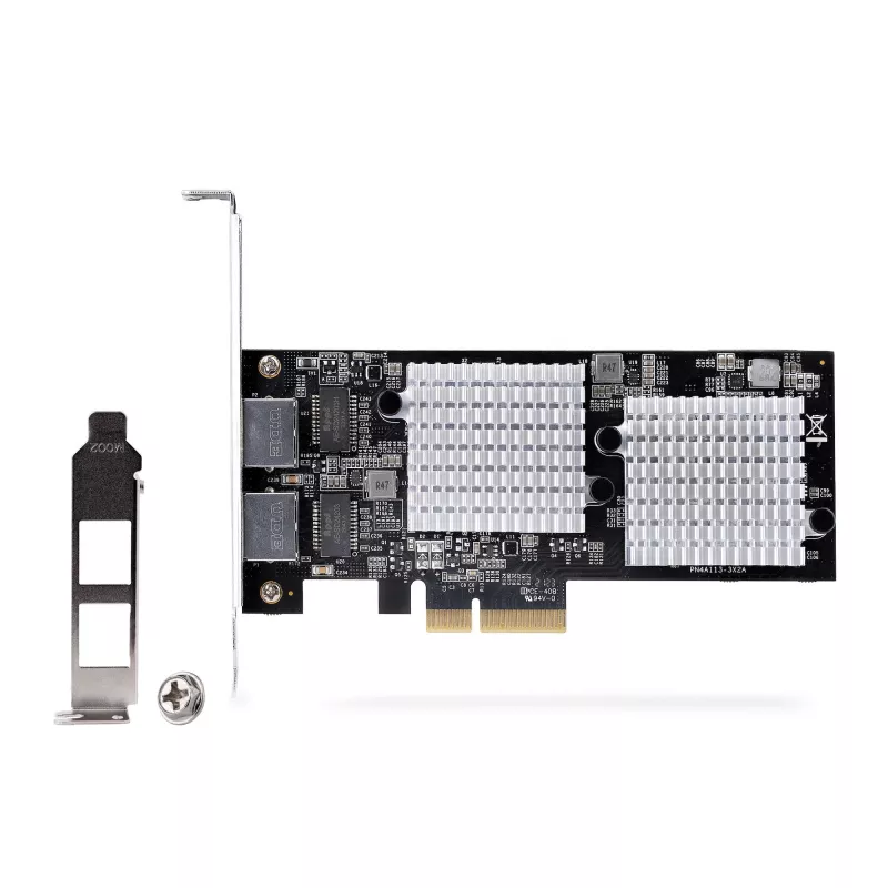 „StarTech.com 2 prievadų 10GbE PCIe tinklo adapterio plokštė, tinklo plokštė, skirta PC/serveriams, šešių greičių PCIe Ethernet plokštė su Jumbo Frame palaikymu, NIC/LAN sąsajos plokštė, 10GBASE-T ir NBASE-T“