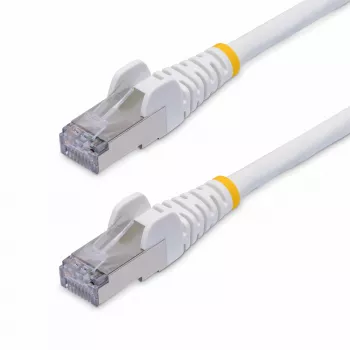 StarTech.com 12 m balta CAT8 Ethernet jungiamoji linija, apsaugota nuo užkabinimo, RJ45, 25G/40G, 2000 MHz, 100W PoE++, S/FTP, 26AWG gryna vario viela, LSZH, ekranuotas tinklo pataikymo laidas su įtempimo mažinimo elementais, individualiai testuotas