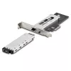 StarTech.com M.2 NVMe SSD į PCIe x4 mobilus krepšelis/backplane su išimamu dėklu PCI Express lizdui, beįrankis montavimas, PCIe 4.0/3.0 karštas keitimas, raktų užraktas - 2 raktai