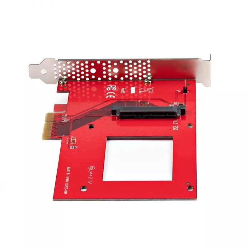 StarTech.com U.3 į PCIe adapterio kortelė, PCIe 4.0 x4 adapteris 2,5 colio U.3 NVMe SSD, SFF-TA-1001 PCI Express papildymo kortelė staliniams kompiuteriams/serveriams, TAA atitinkanti – nuo OS nepriklausoma