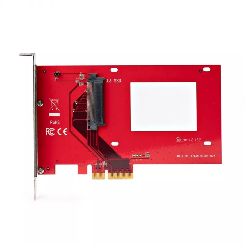StarTech.com U.3 į PCIe adapterio kortelė, PCIe 4.0 x4 adapteris 2,5 colio U.3 NVMe SSD, SFF-TA-1001 PCI Express papildymo kortelė staliniams kompiuteriams/serveriams, TAA atitinkanti – nuo OS nepriklausoma