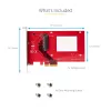 StarTech.com U.3 į PCIe adapterio kortelė, PCIe 4.0 x4 adapteris 2,5 colio U.3 NVMe SSD, SFF-TA-1001 PCI Express papildymo kortelė staliniams kompiuteriams/serveriams, TAA atitinkanti – nuo OS nepriklausoma